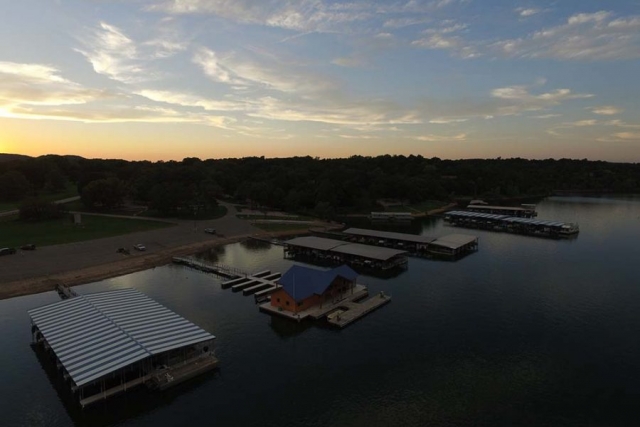 Drone image of the new marina.