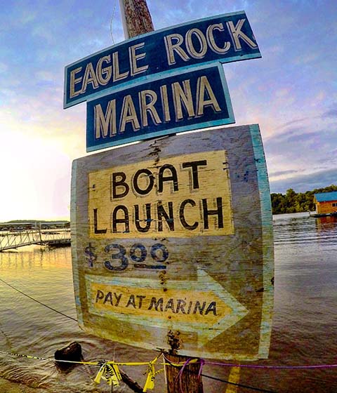 Eagle Rock Marina sign